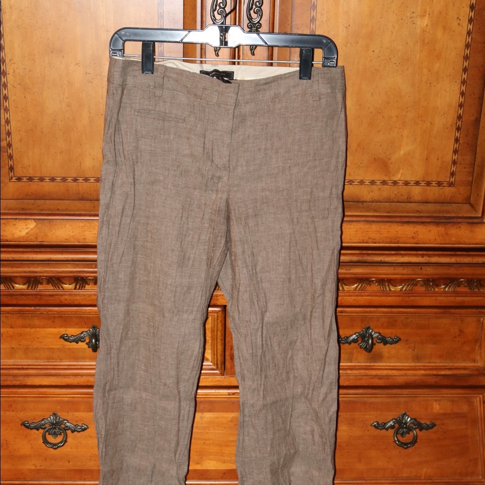 BCBG Maxazaria linen slacks